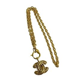 Collier Plaqué Or avec Motif Coco de Chanel Doré