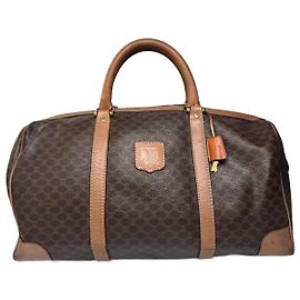 Céline Vintage Celine Paris Triomphe Monogram Duffel bag brown Brown