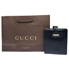 Cartera de cuero vintage Gucci negra Negro
