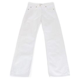 Calça de denim larga com logo V Pocket branco da Valentino Branco