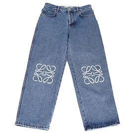 Pantalones Baggy Anagram de Denim Azul Loewe Azul