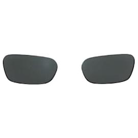 Rechteckige Sonnenbrille in Weiß/Schwarz von Versace Schwarz Weiß