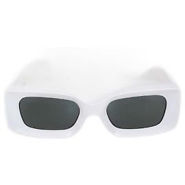 Gafas de sol rectangulares blancas/negras Versace Negro Blanco