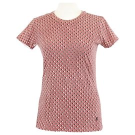 Louis Vuitton Pink Dot Pattern Print Crew Neck T Shirt Pink