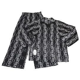 Conjunto de camisa de manga longa e calças impressas preto/branco Hermès Preto Branco