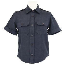 Camicia Annalisa nera con due tasche a toppa Loro Piana Nero