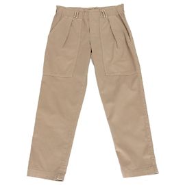 Calça reta plissada marrom Brunello Cucinelli Marrom