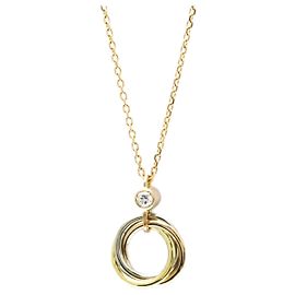 Collar de Diamante 1P Baby Trinity de Cartier Dorado