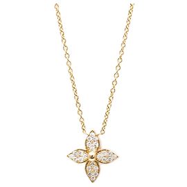Colar de Diamante Pandantif Star Blossom da Louis Vuitton Dourado