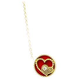 Collar Corazón Rose des Vents Christian Dior Roja Dorado