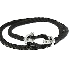 Bracciale Charm Fred Force 10 Nero Argento