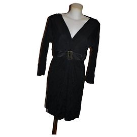 Philosophy Di Alberta Ferretti Schwarzes Rayon Kleid 44 IT Schwarz