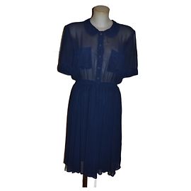 Robe midi bleue Luisa Spagnoli Taille 42 Bleu