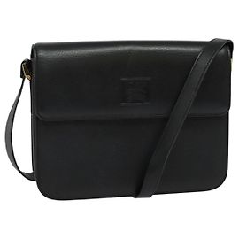 Autre Marque Borsa a Spalla Burberrys in Pelle Nera e Oro Auth ep9991 Nero D'oro