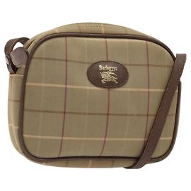 Autre Marque Borsa a Spalla Burberrys Nova Check in Tela Beige Oro Auth ep9949 Beige D'oro
