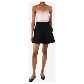 Balenciaga-Black tailored mini skirt - size UK 6-Black