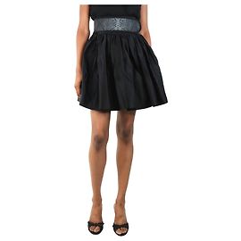 Christopher Kane Black puffy satin skirt - size S Black