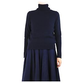 Allude Navy Rollkragen-Pullover aus Kaschmir - Größe UK 10 Blau