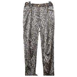 Autre Marque Leopard print stretchy pants polyester 38 fr Leopard print