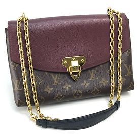 Louis Vuitton Monogram Saint-Placide Schultertasche Braun Bordeaux