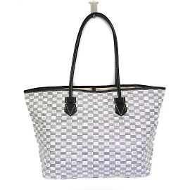 Borsa Tote Grande SAINT TROPEZ di Moreau Nero Bianco