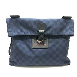 Louis Vuitton Damier Challenge Alizee Cup Shoulder Bag Black Navy blue