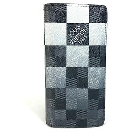 Cartera larga Damier Graphite Louis Vuitton Negro