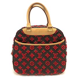 Sac à main Deauville Cube Monogram Tuffetage Louis Vuitton Marron Rouge