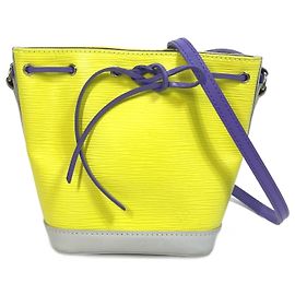 Bolsa Mini Epi Nano Noé Tricolor Louis Vuitton Branco Roxo Amarelo