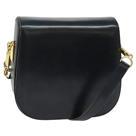 BALLY Borsa a Spalla in Pelle Nera e Oro Auth sw1097 Nero D'oro