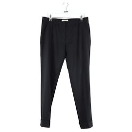 Prada Calça reta de lã preta Preto