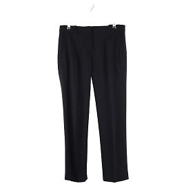 Ann Demeulemeester Calça reta de lã preta Preto