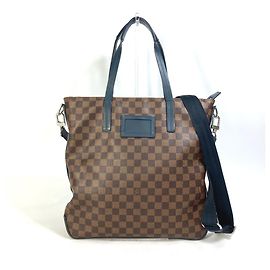 Bolsa de Ombro/Tote Damier Herald Louis Vuitton 2 em 1 Marrom Damier ebene