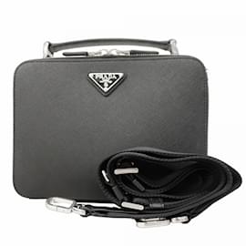 Prada-Prada Saffiano Leather Black Handbag for Men-Black