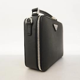 Prada-Prada Saffiano Leather Black Handbag for Men-Black