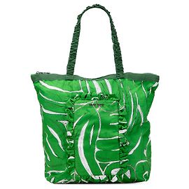 Miu Miu Green Canvas Printed Ivy Tote Green