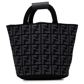 Fendi Gran Tote Shopper de Cachemira Zucca Negra Negro