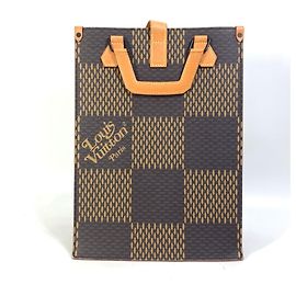 Sac à main mini Damier Giant N40355 de Louis Vuitton Marron Damier ebène