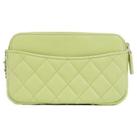 Chanel-Chanel Timeless Classic Line AP2096 Phone Case-Light green