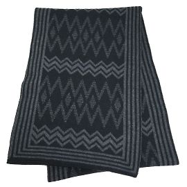 Écharpe en laine à rayures Chevron Louis Vuitton Marron Noir