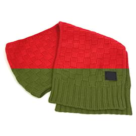 Louis Vuitton-Cachecol Helsinki Damier Louis Vuitton-Vermelho