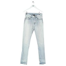 Saint Laurent Jeans slim azul de algodón Azul