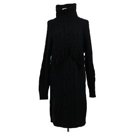 Claudie Pierlot Schwarzes Wollkleid Schwarz