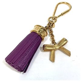 Chaveiro de couro roxo Louis Vuitton Roxo