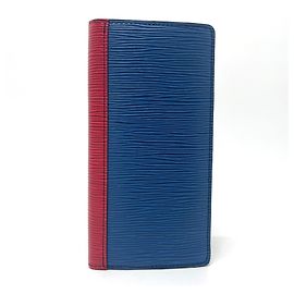 Cartera Bifold Long Brazza NM de Cuero Epi Louis Vuitton Roja Azul Verde