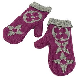 Monogram Strickhandschuhe von Louis Vuitton Dunkelviolett