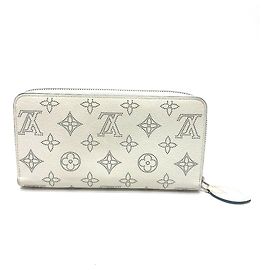Louis Vuitton Monogram Mahina Zippy Wallet White