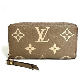 Cartera Larga Monogram Empreinte Louis Vuitton Beige Gris