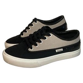 Hermès Sneaker aus Baumwolle Schwarz Beige Schwarz Beige