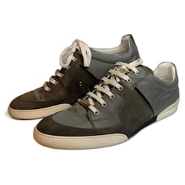 Christian Dior-Dior homme grey leather and suede low-Grey,Hazelnut,Light brown